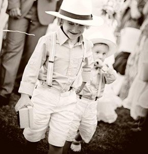 Sombrero de paja vintage para niño