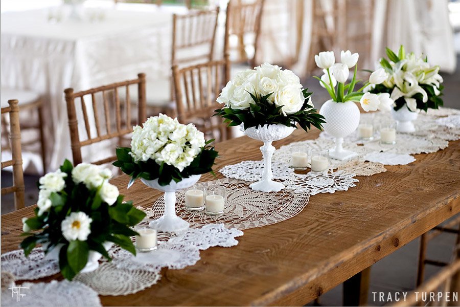 Camino de mesa de encaje hecho a mano cafés exquisito tejido de encaje con bordado vintage fiestas 30 * 150cm blanco perfecto para decoración de bodas 