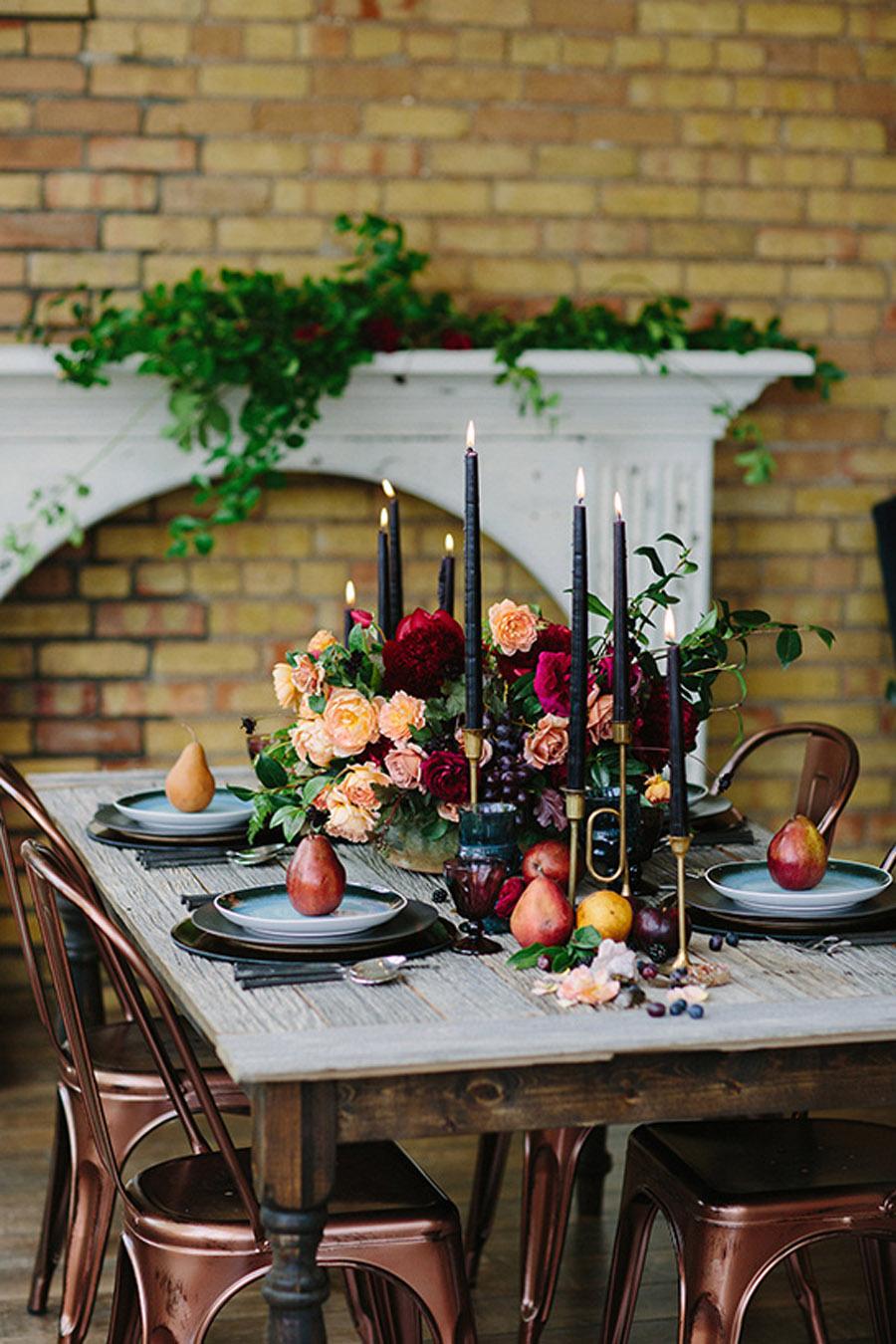 DECORACIÓN DE MESA CON VELAS mesavelas7 