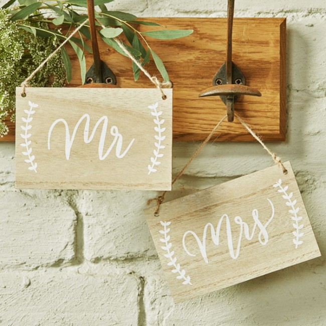 Cartelitos Mr & Mrs