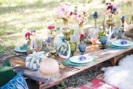 CENTROS DE MESA PARA UNA BODA BOHO