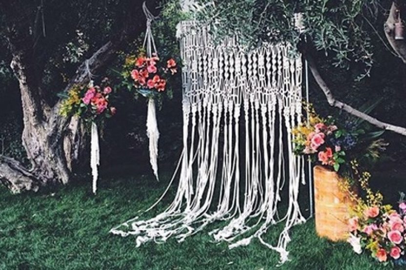 DECORACIÓN DE BODA CON MACRAMÉ