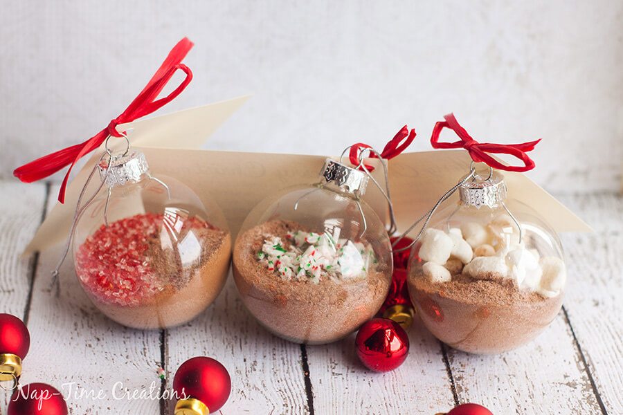 DIY: BOLAS DE NAVIDAD CON CHOCOLATE CALIENTE tutorial-regalo-navidad 