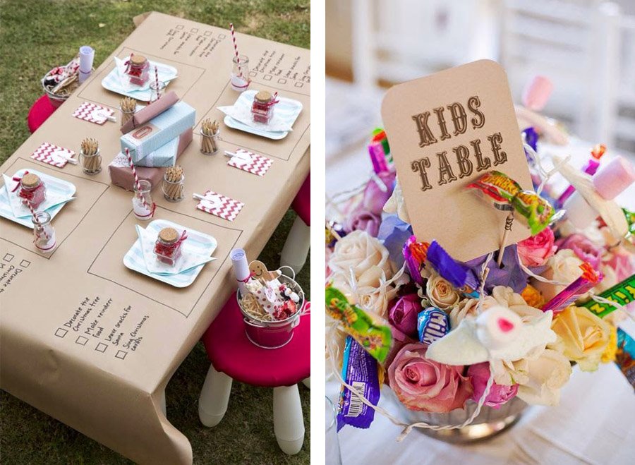 IDEAS PARA DECORAR LA MESA DE LOS NIÑOS mesas-niños-boda 