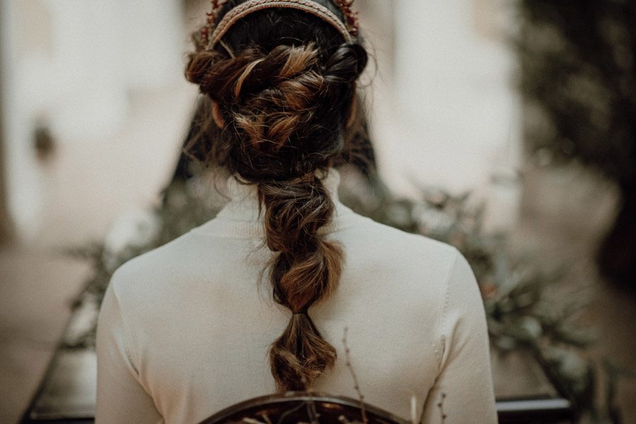 UNA BODA ÍNTIMA EN PORTUGAL trenza-novia 