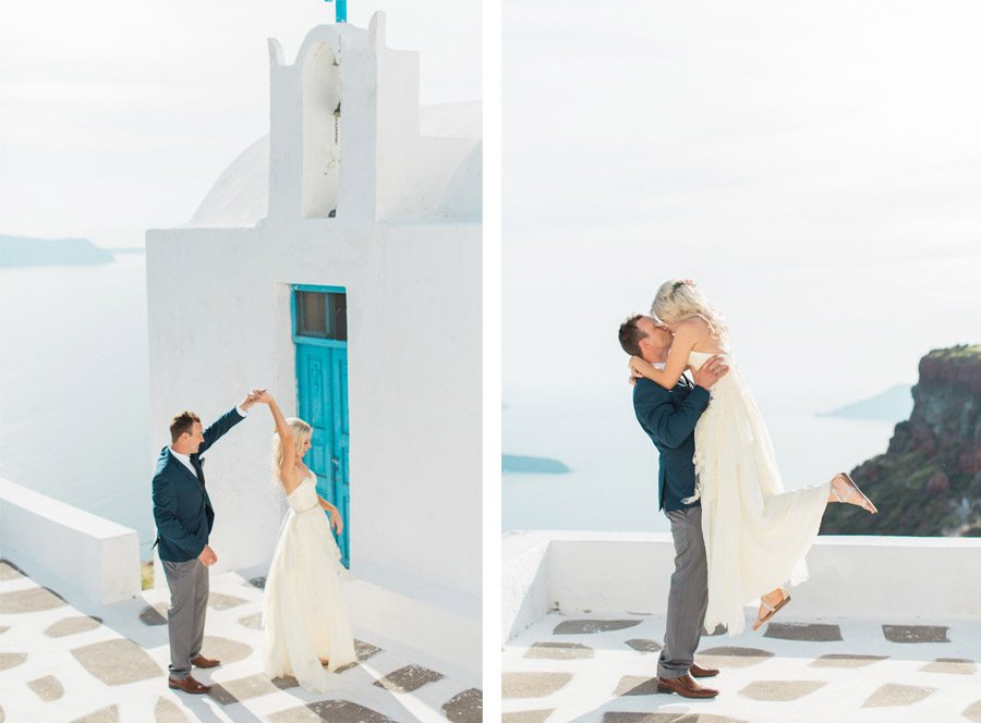 BODA ÍNTIMA EN SANTORINI novios-baile 