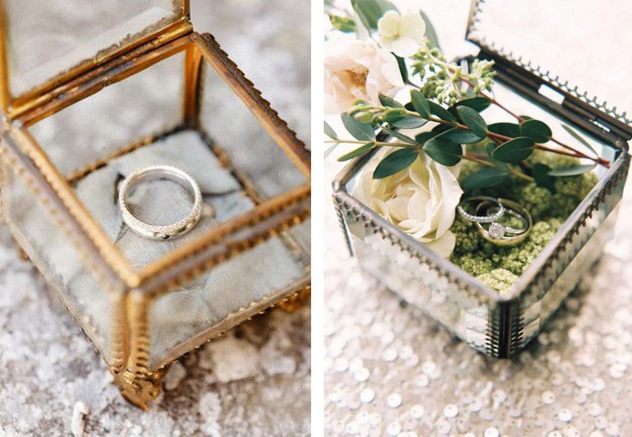 Caja Porta Anillos Vidrio - MiMarieta - Bodas