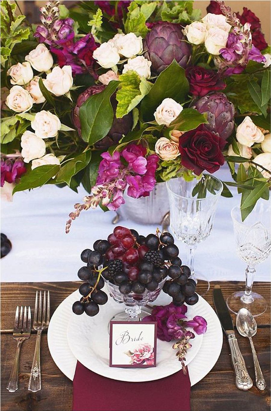 DECORACIÓN DE BODA CON UVAS decoracion-mesa-uvas 