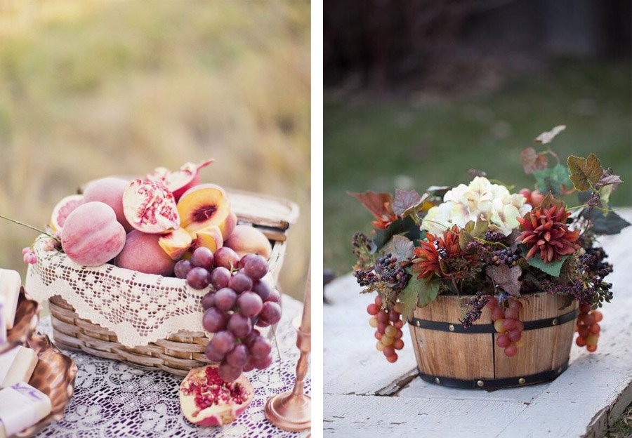 DECORACIÓN DE BODA CON UVAS uvas-decoracion-de-bodas 