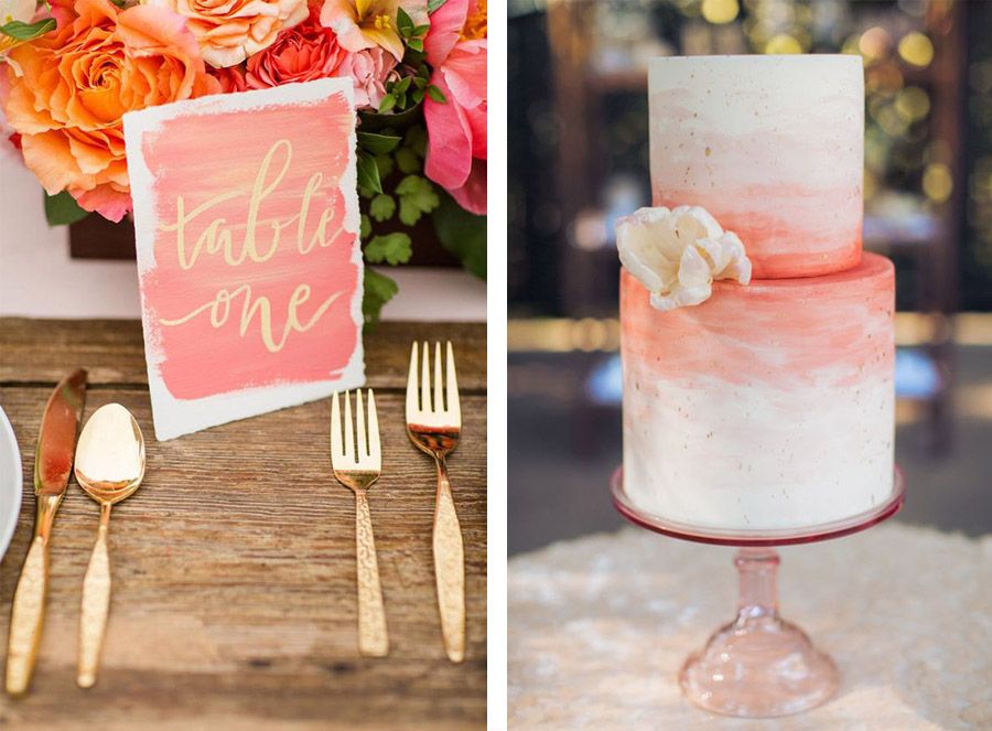 LIVING CORAL PARA LAS BODAS DE 2019 living-coral-deco-boda 