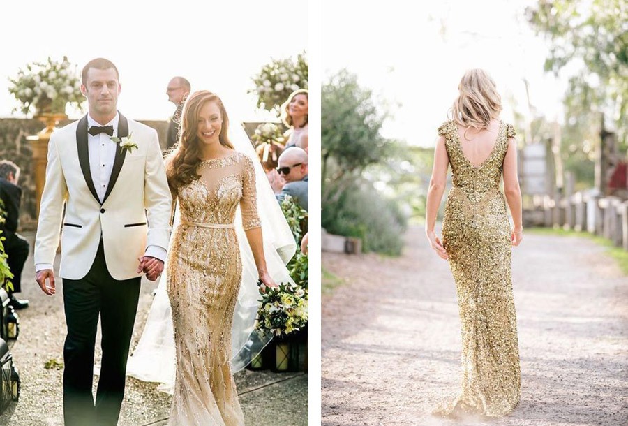 VESTIDOS DE NOVIA DORADOS - de de Una Boda