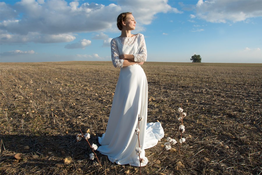 AIRES BUCÓLICOS EN LA NUEVA INSPIRACIÓN DE POL NÚÑEZ pol-nuñez-vestido-de-novia 