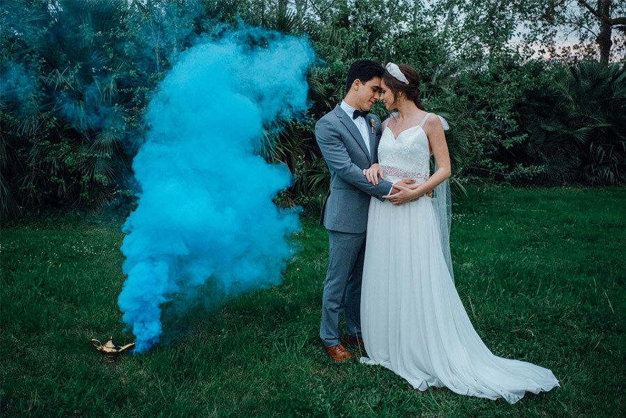 UNA MÁGICA BODA ALADDIN humo-colores-boda 