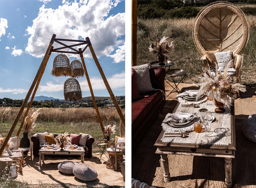 JESSICA & JUAN: WINDS OF LOVE boda-boho-decoracion 