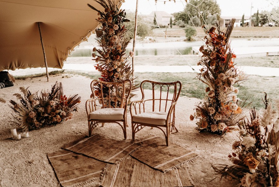 FLORINE & FLORIAN: ROMÁNTICA BODA DE OTOÑO deco-ceremonia-boda-otono 