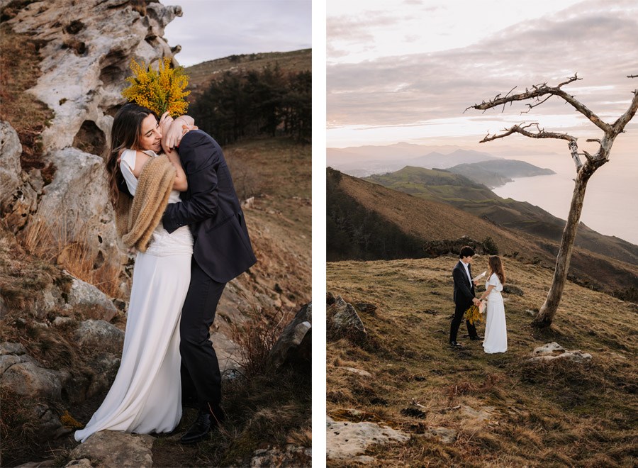 UNA BODA ÍNTIMA EN EL MONTE VASCO abrazo-novios-1 