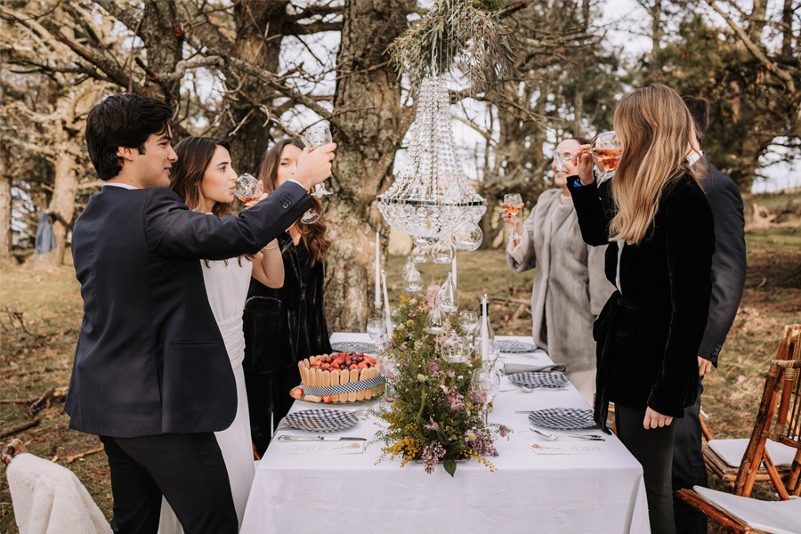 UNA BODA ÍNTIMA EN EL MONTE VASCO boda-brindis 