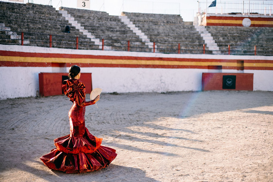 PODERÍO, EL ARTE DE UNA BODA EN EL SUR novia-plaza-toros 