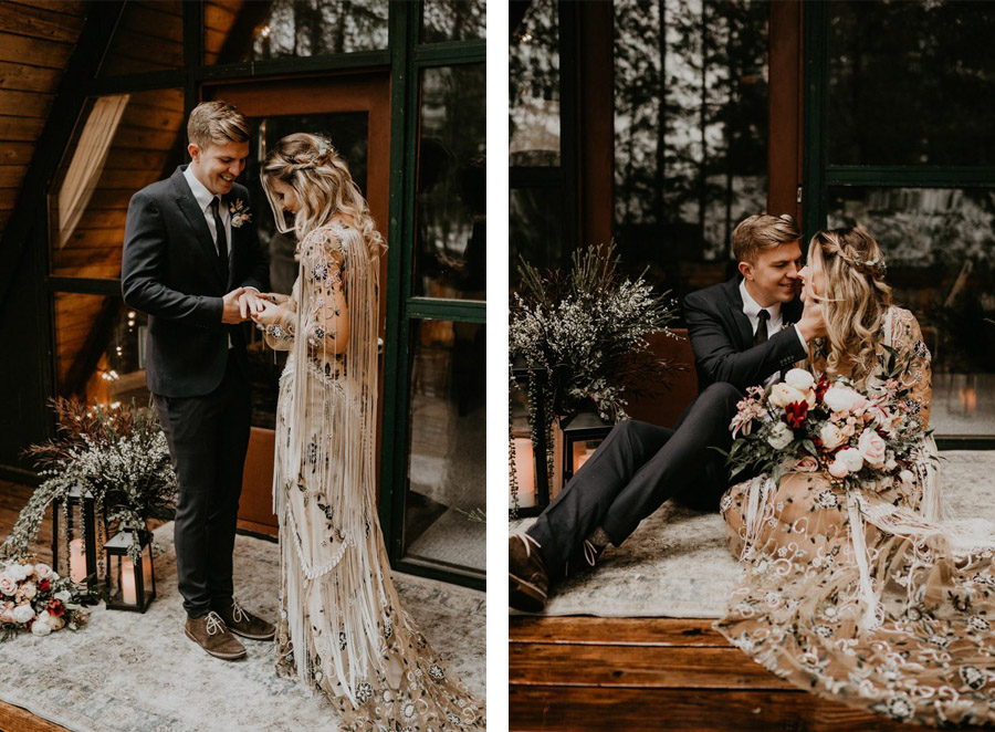 BODA DE OTOÑO EN UNA CABAÑA boda-rustica-ceremonia 