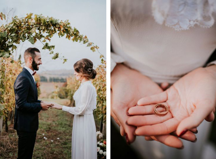 UNA BODA DE OTOÑO EN LA CAMPIÑA ITALIANA alianzas-boda 