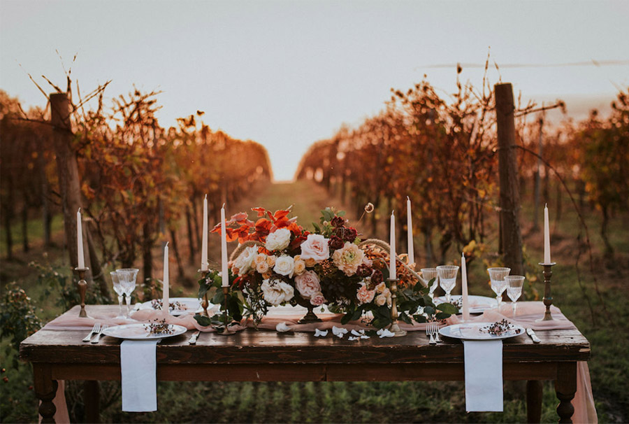 UNA BODA DE OTOÑO EN LA CAMPIÑA ITALIANA boda-otono-mesa 