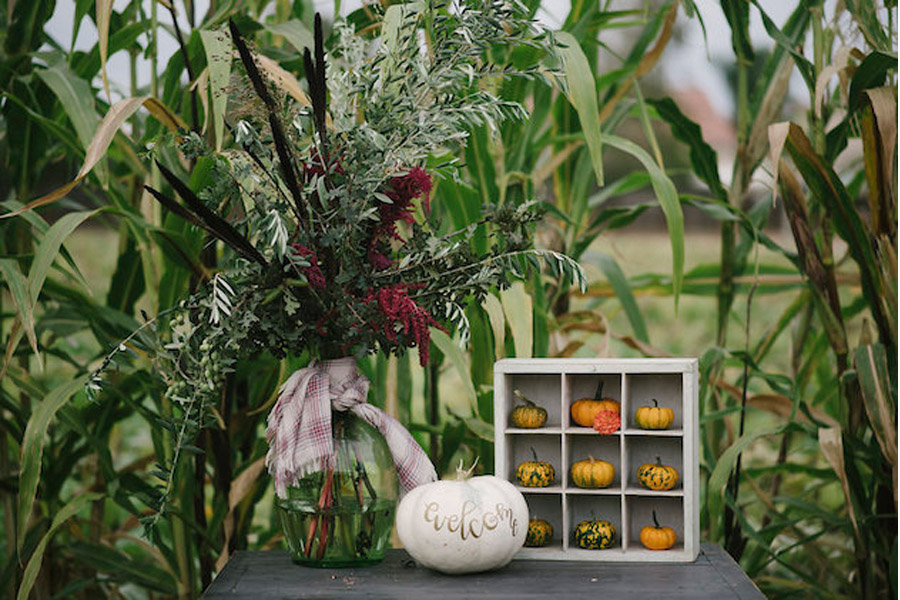 INSPIRACIÓN PARA UNA BODA ÍNTIMA DE OTOÑO calabazas-seatting 