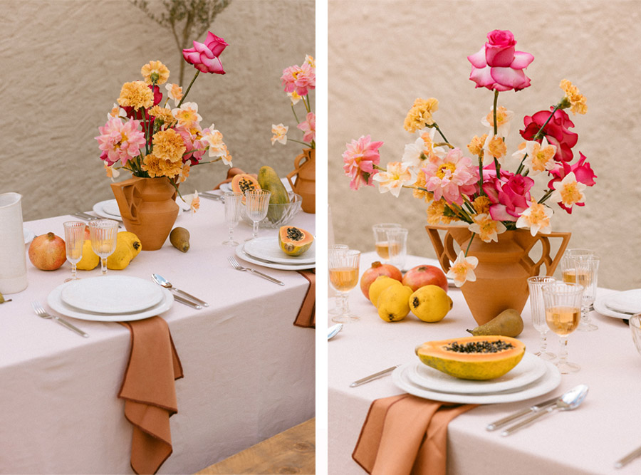 DECORACIÓN DE MESA PARA UNA BODA DE VERANO deco-mesa-toscana 