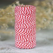 Baker's twine rojo y blanco (75m): Pasión por los detalles