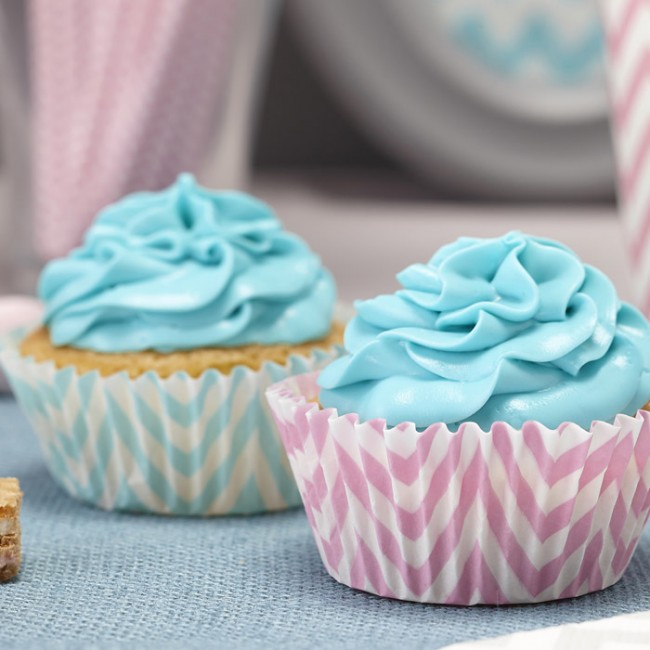 Bases de cupcake chevron (25 uds.): Magia y detalles