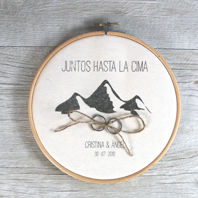 Bastidor porta alianzas boda: Magia y detalles
