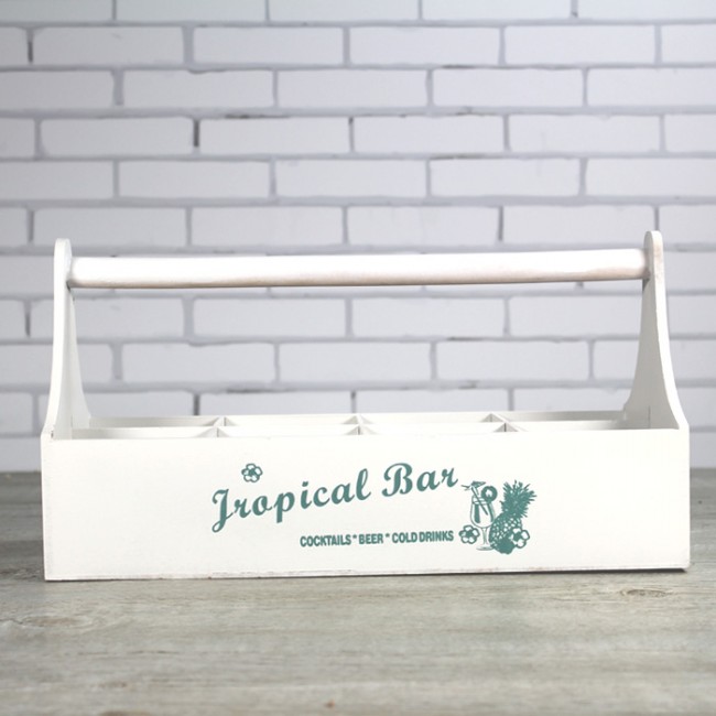 Botellero blanco: Detalles y decoración