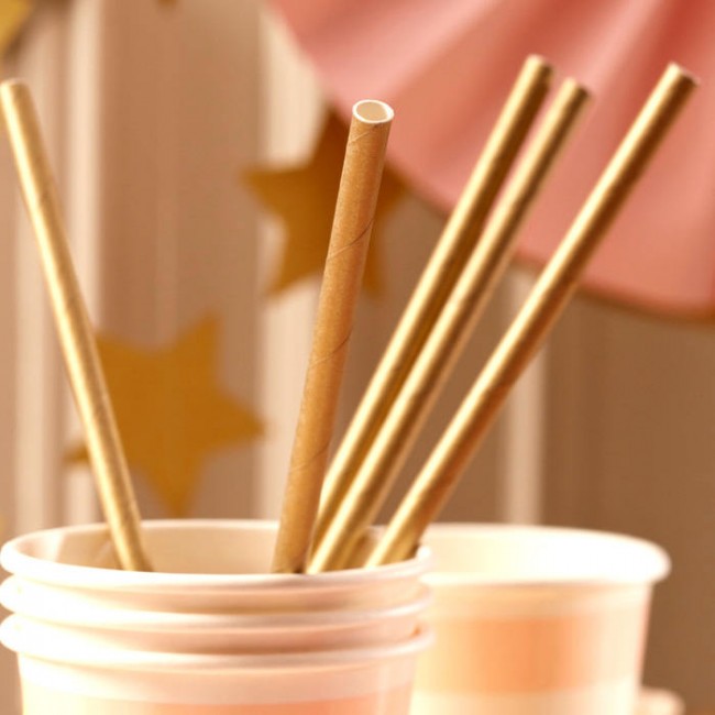 Cañitas doradas 25 uds.: Detalles Candy Bar