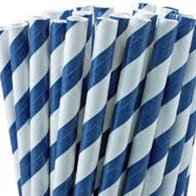 Cañitas rayas azul marino 25 uds.: Candy Bar