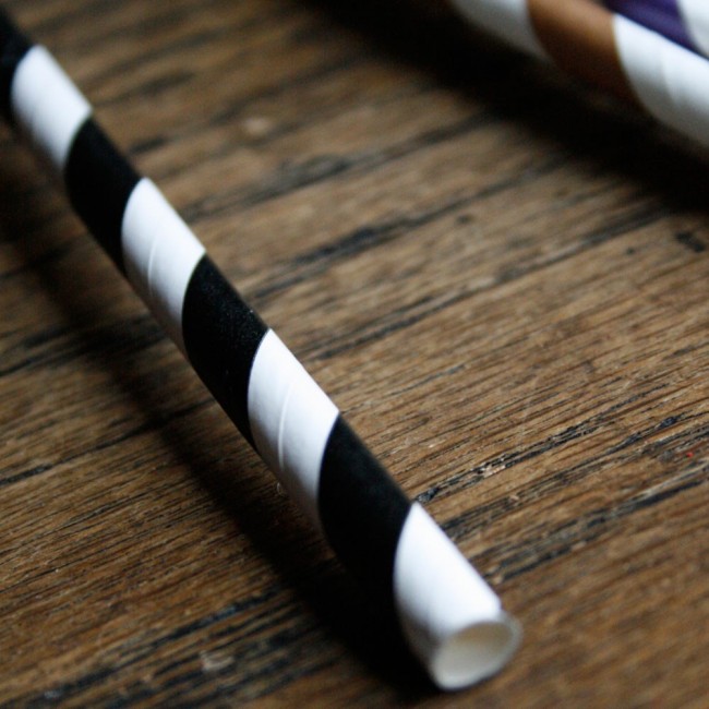 Cañitas rayas negras 25 uds.: Candy Bar