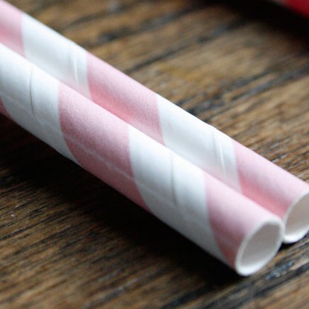 Cañitas rayas rosa palo 25 uds.: Detalles Candy Bar
