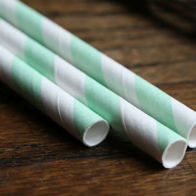 Cañitas rayas mint 25 uds.: Detalles Candy Bar
