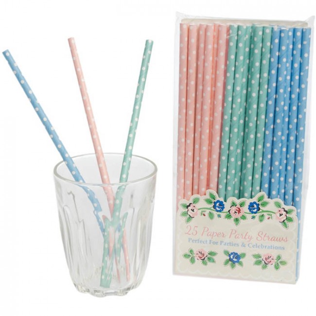 Cañitas topos tonos pastel 25 uds.: Detalles Candy Bar