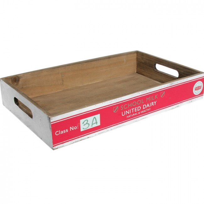 Caja vintage school milk: Decoración original