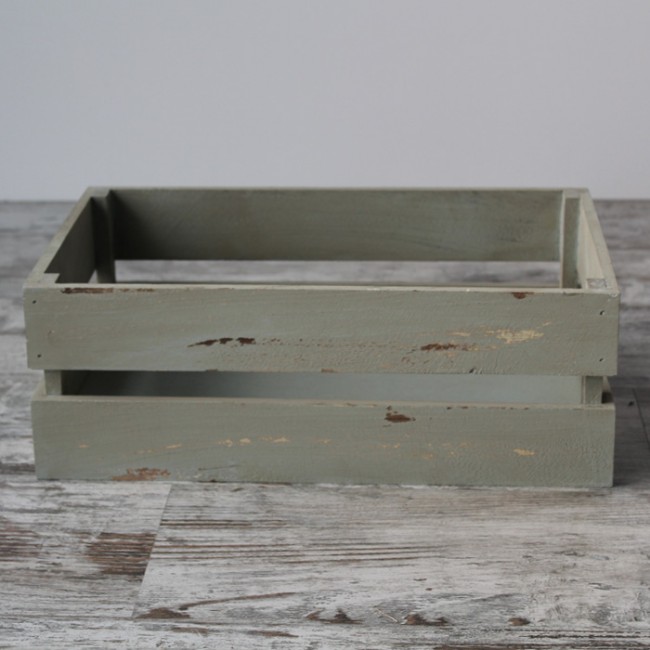 Caja de fruta verde-azul: Detalles únicos