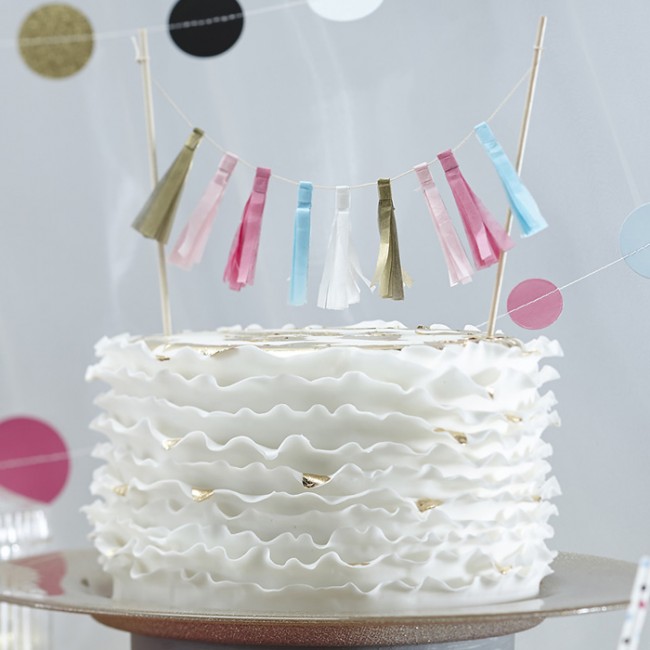 Cake Topper guirnalda tiras de papel