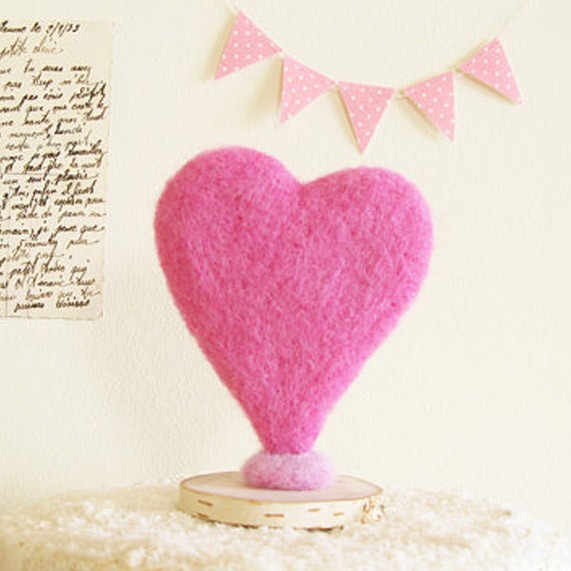 Cake topper corazón de algodón de azucar