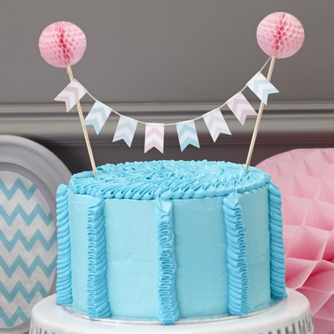 Cake Topper de guirnalda y nido de abeja