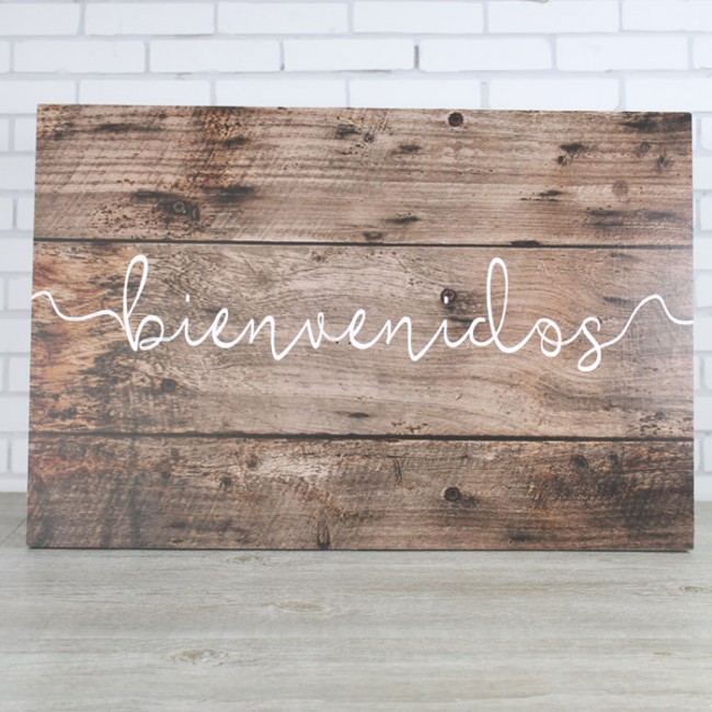 Cartel bienvenidos: Decoración y detalles