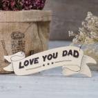 Cartel de madera Love You Dad: Carteles originales