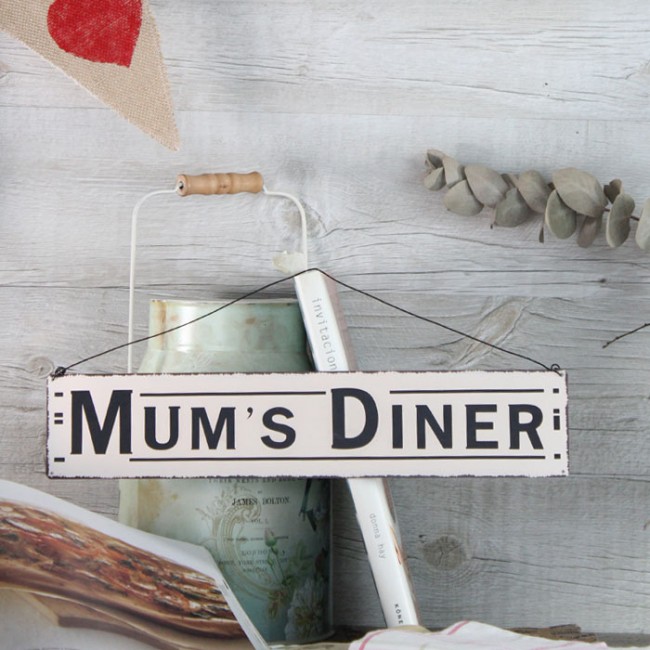 Placa de metal mum's dinner