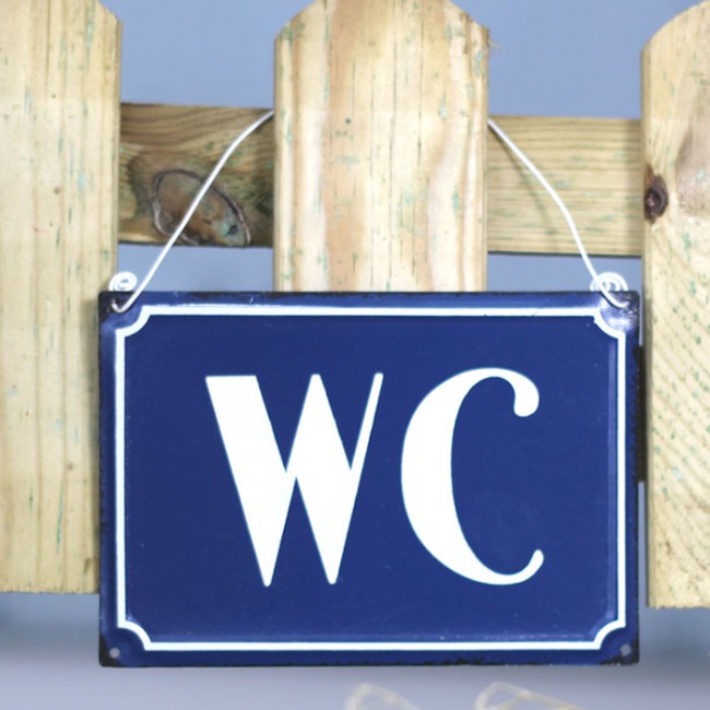 Cartel de metal WC: Detalles boda