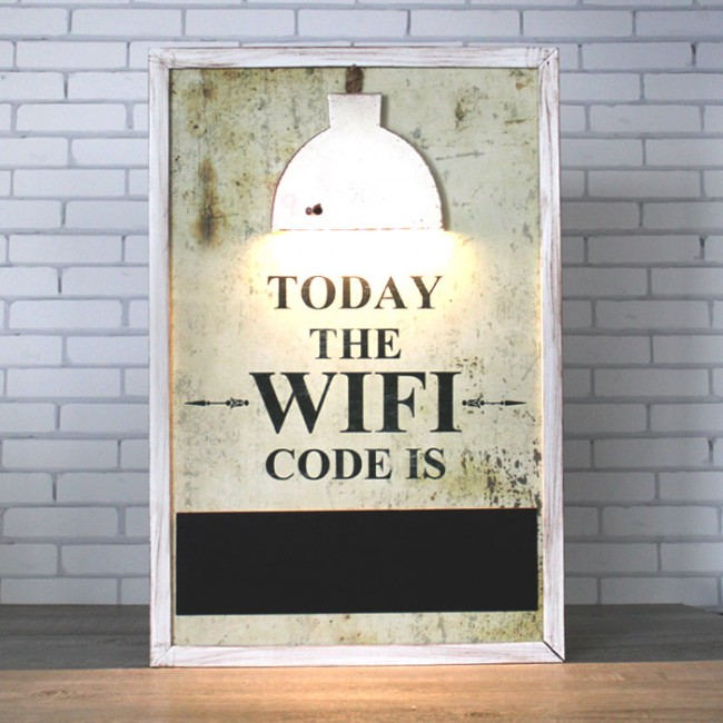 Cartel wi-fi luminoso: Detalles boda