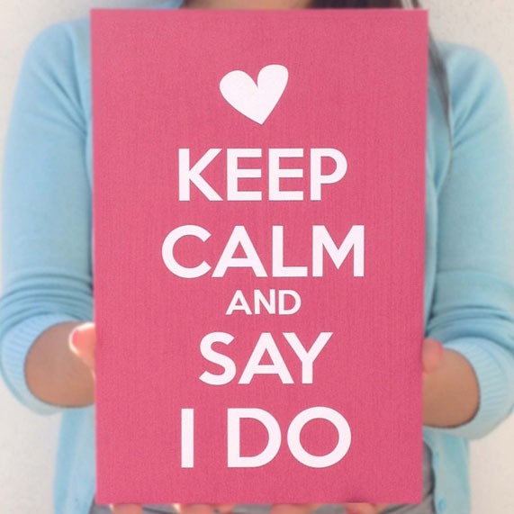 Cartel Keep Calm and Say I Do: Carteles originales