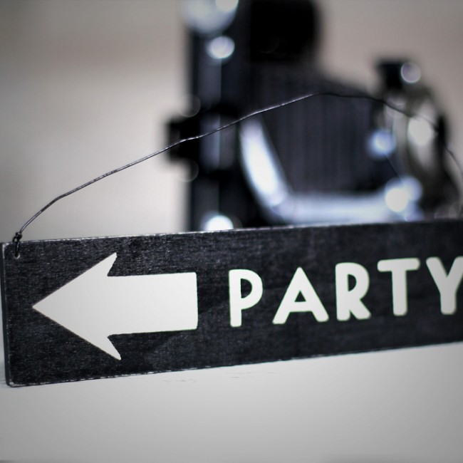Cartel de madera Party: Carteles originales