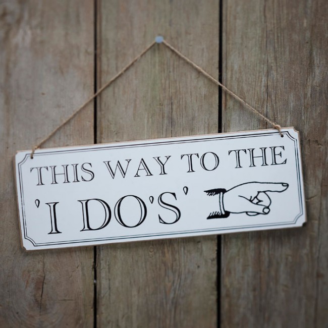 Cartel This Way to the I Do's: Detalles boda